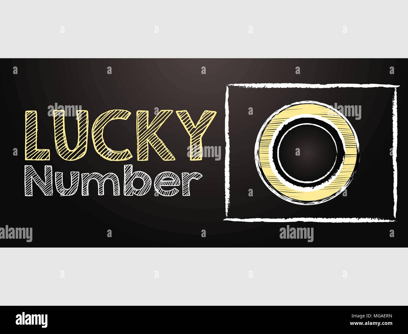 hand-drawing-style-lucky-number-text-and-bingo-lottery-ball-with-blank