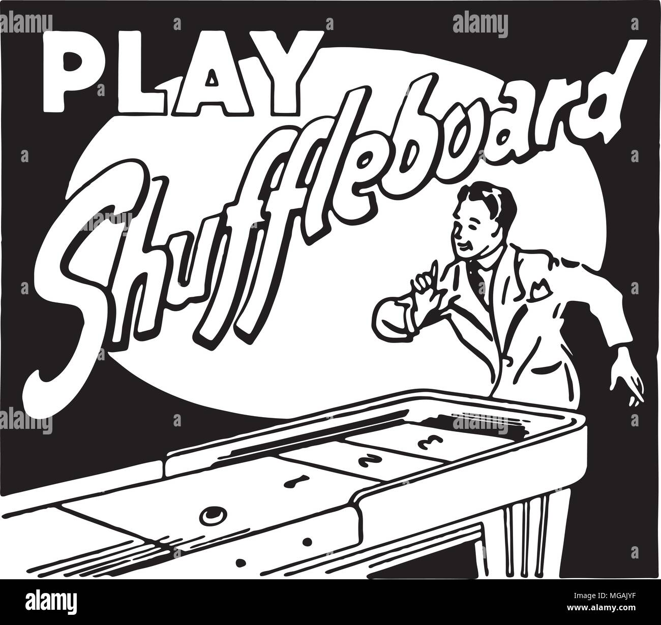 Shuffleboard vintage hires stock photography and images Alamy