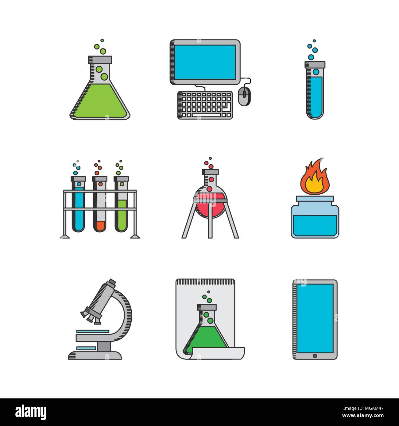 Science lab design, vector illustration eps10 graphic Stock Vector ...