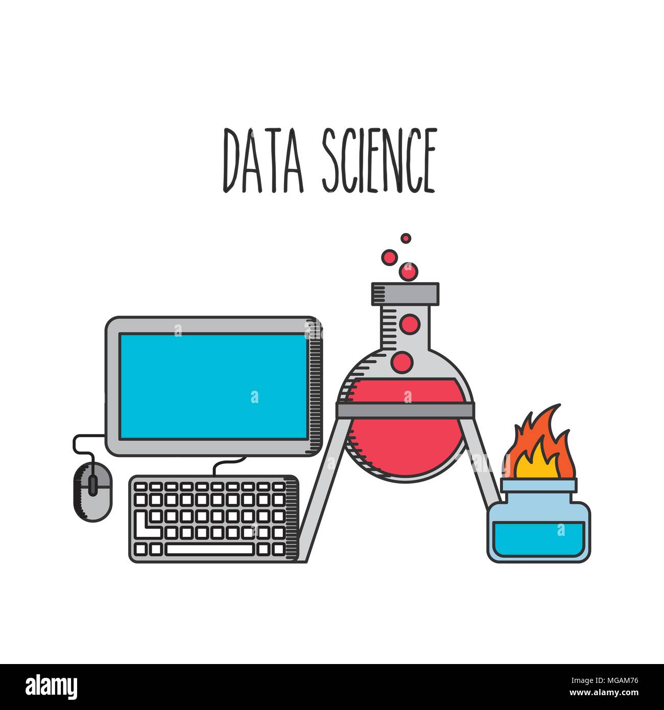 Science lab design, vector illustration eps10 graphic Stock Vector ...