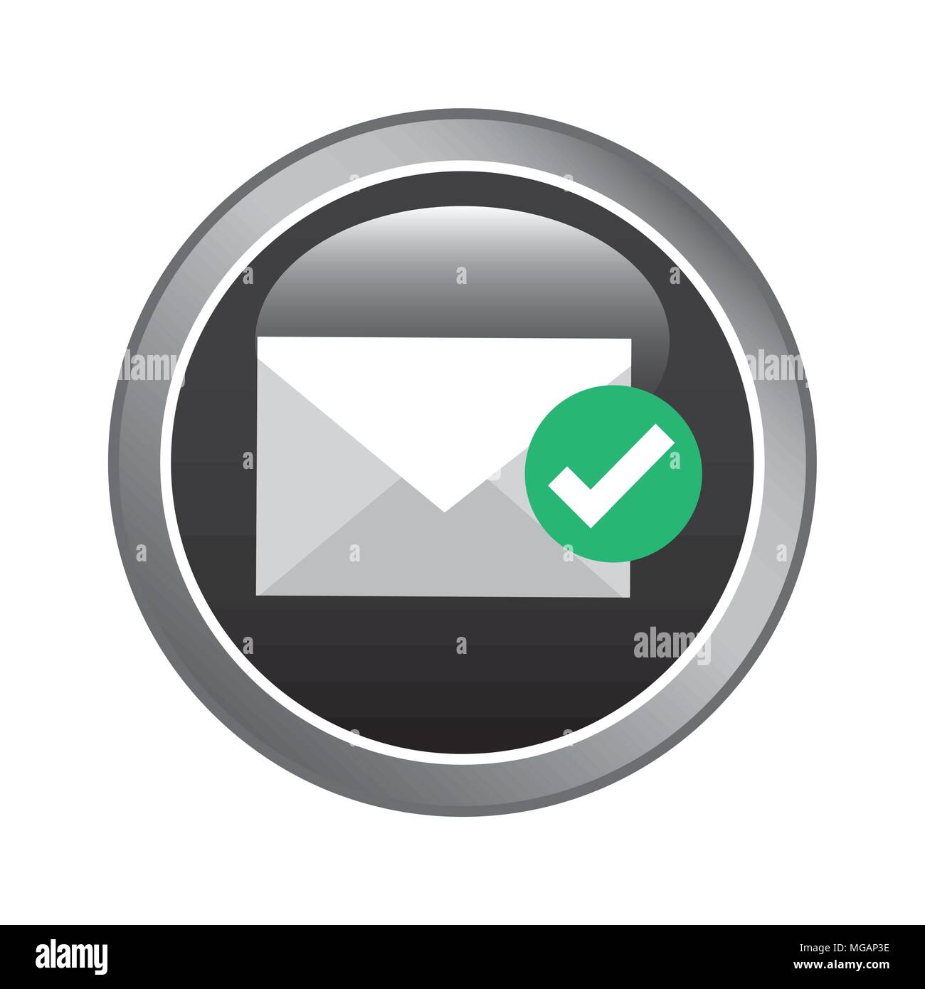 mail send design, vector illustration eps10 graphic Stock Vector