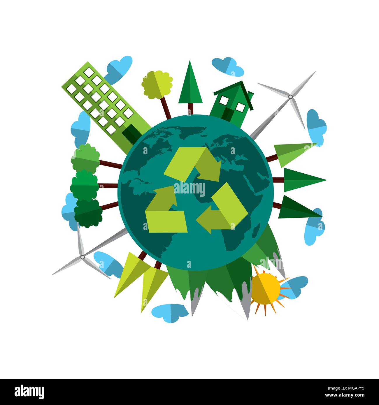 eco friendly design, vector illustration eps10 graphic Stock Vector ...