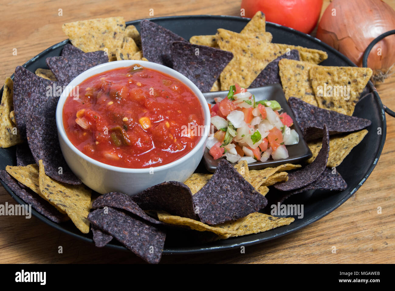 Salsa and chips Stock Photo Alamy
