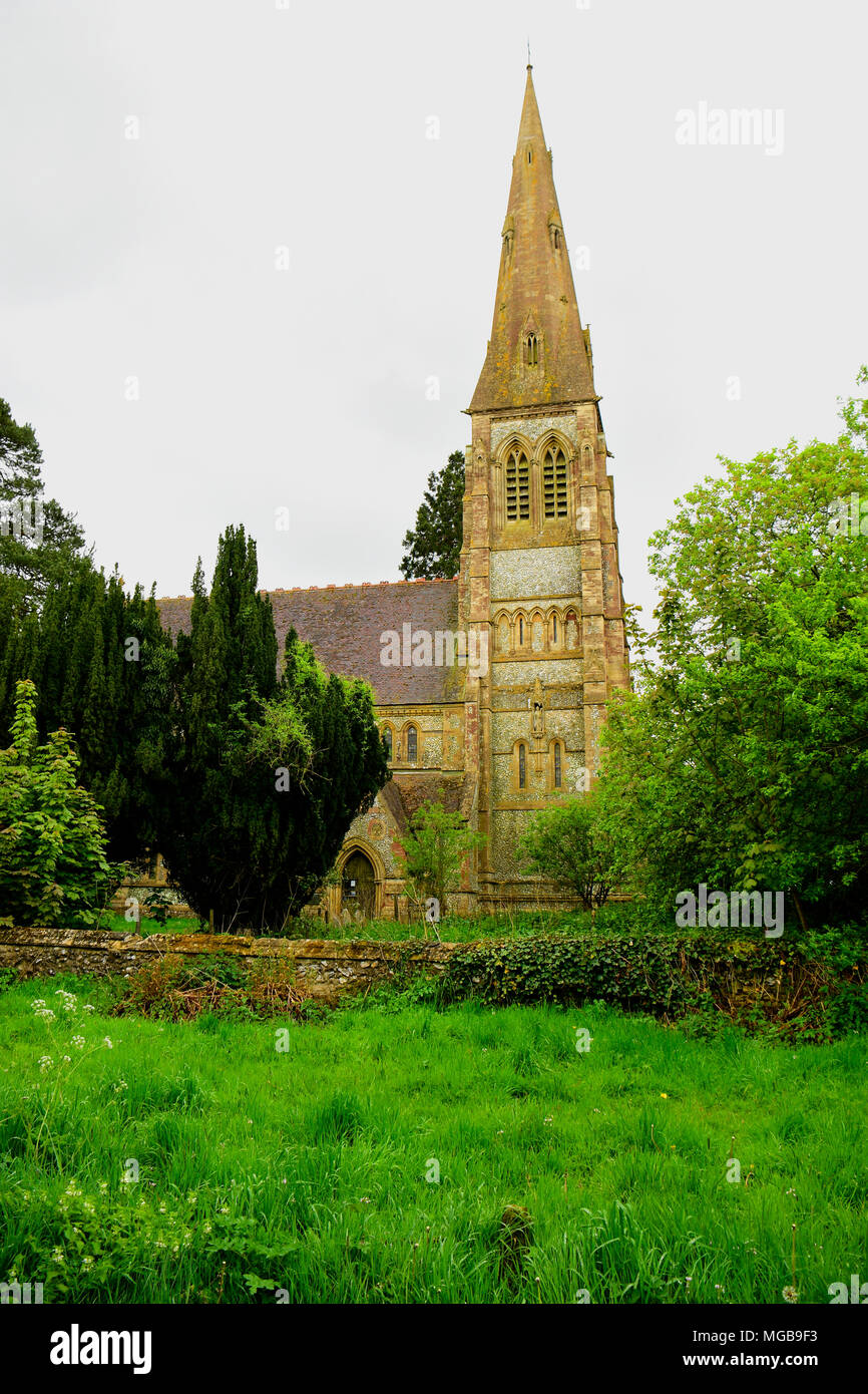 An Anglo-Saxon country church, found here in a rural area of Great Britain Stock Photo