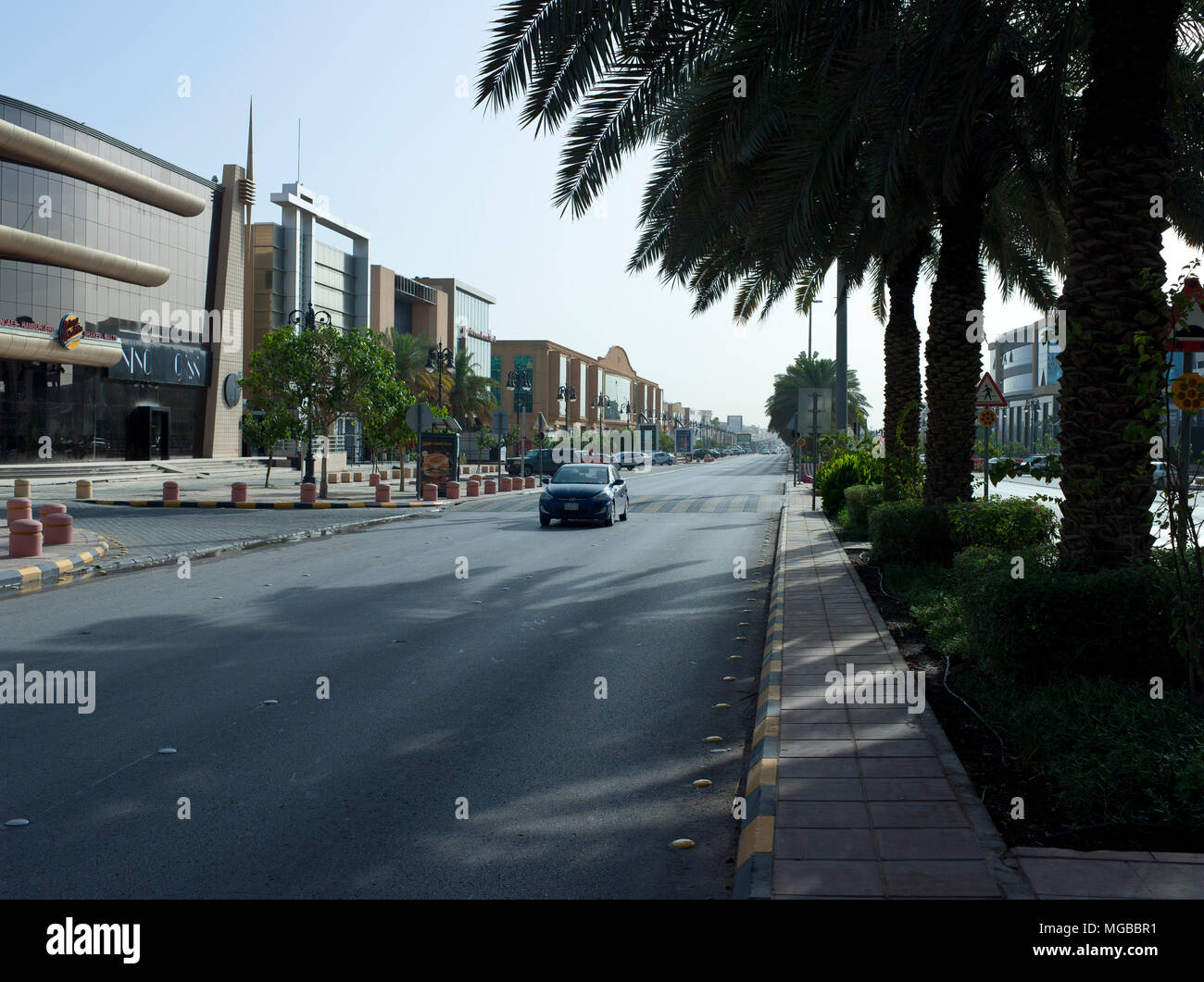Light Traffic on Tahlia Street Early in The Morning Caused By Mandatory ...