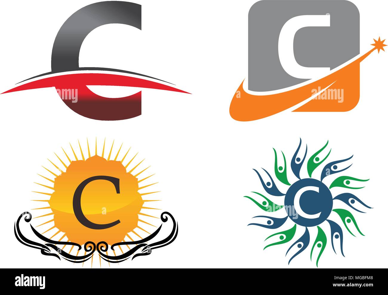 Logotype C Modern Template Set Stock Vector Image & Art Alamy