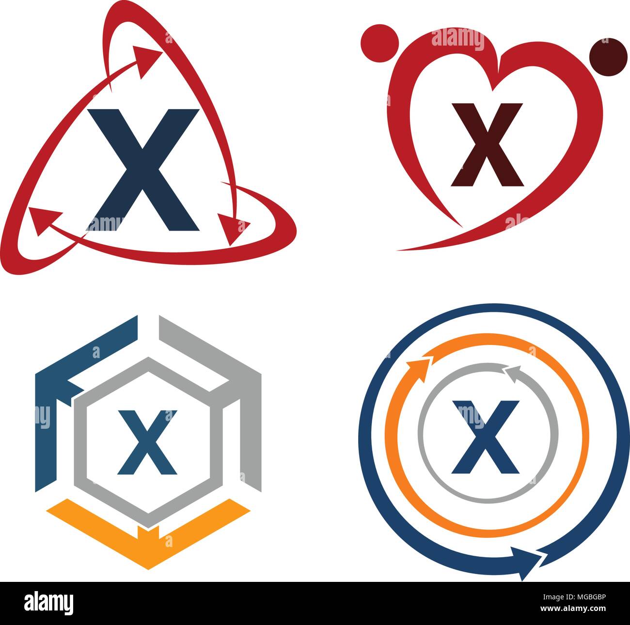 Logotype X Modern Template Set Stock Vector Image & Art - Alamy
