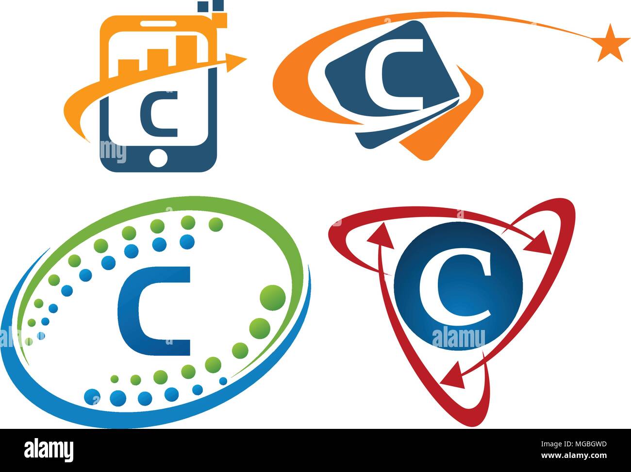 Logotype C Modern Template Set Stock Vector Image & Art Alamy