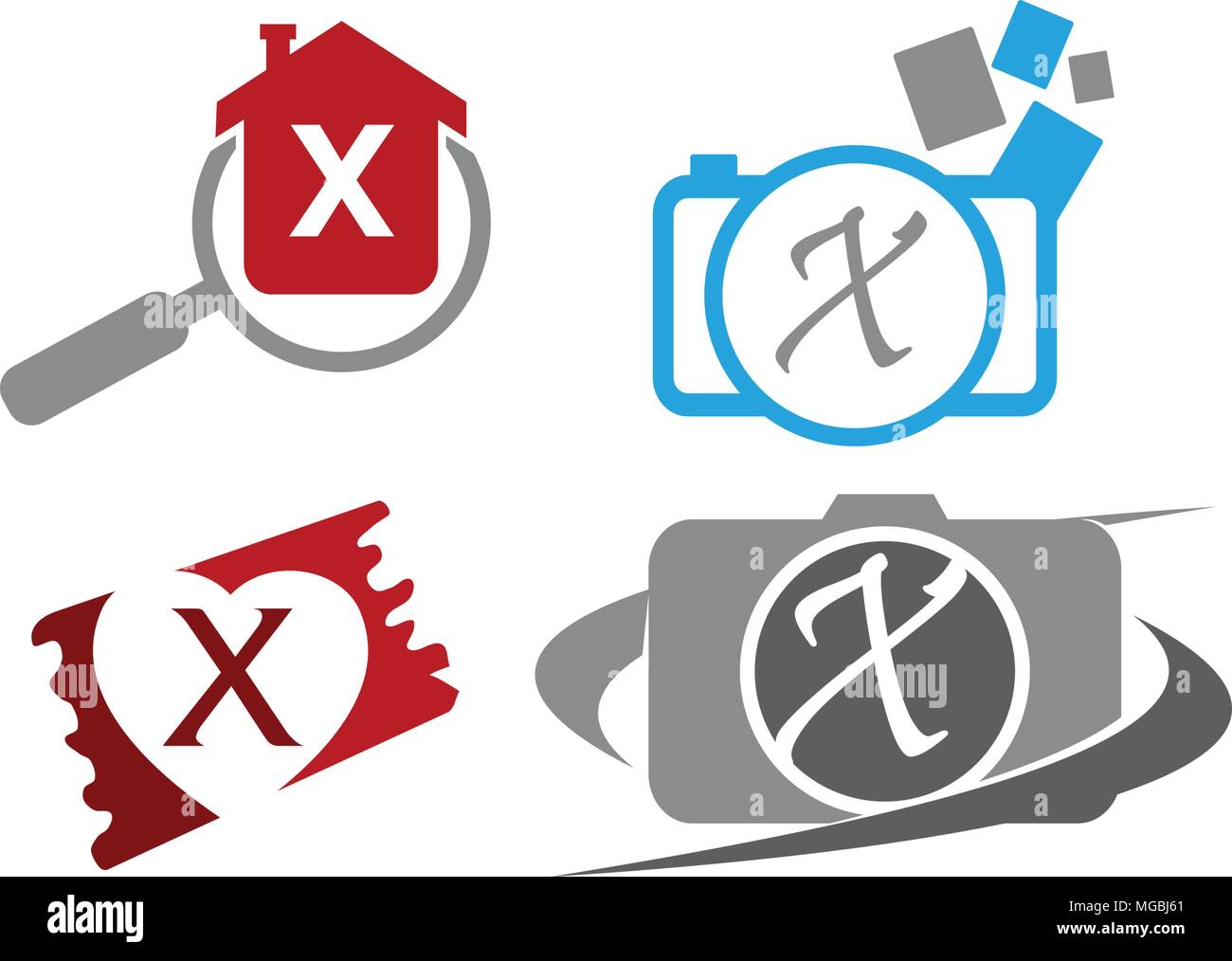 Logotype X Modern Template Set Stock Vector Image & Art - Alamy