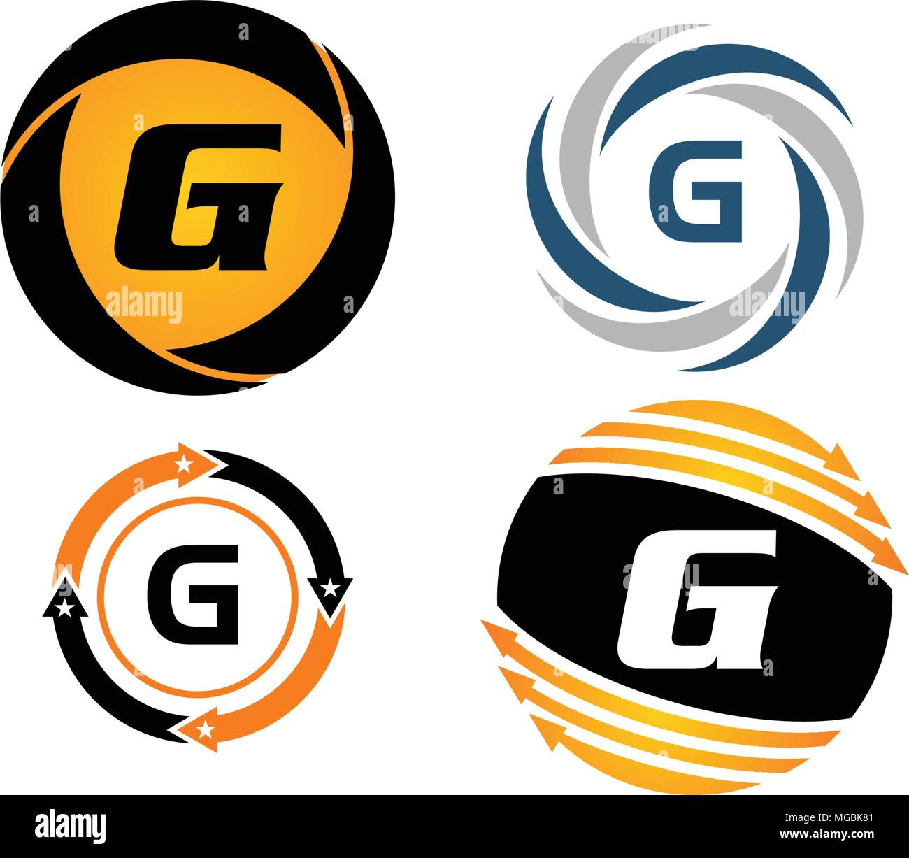 Dynamic Rotation Marketing G Distribution Set Stock Vector Image & Art Alamy