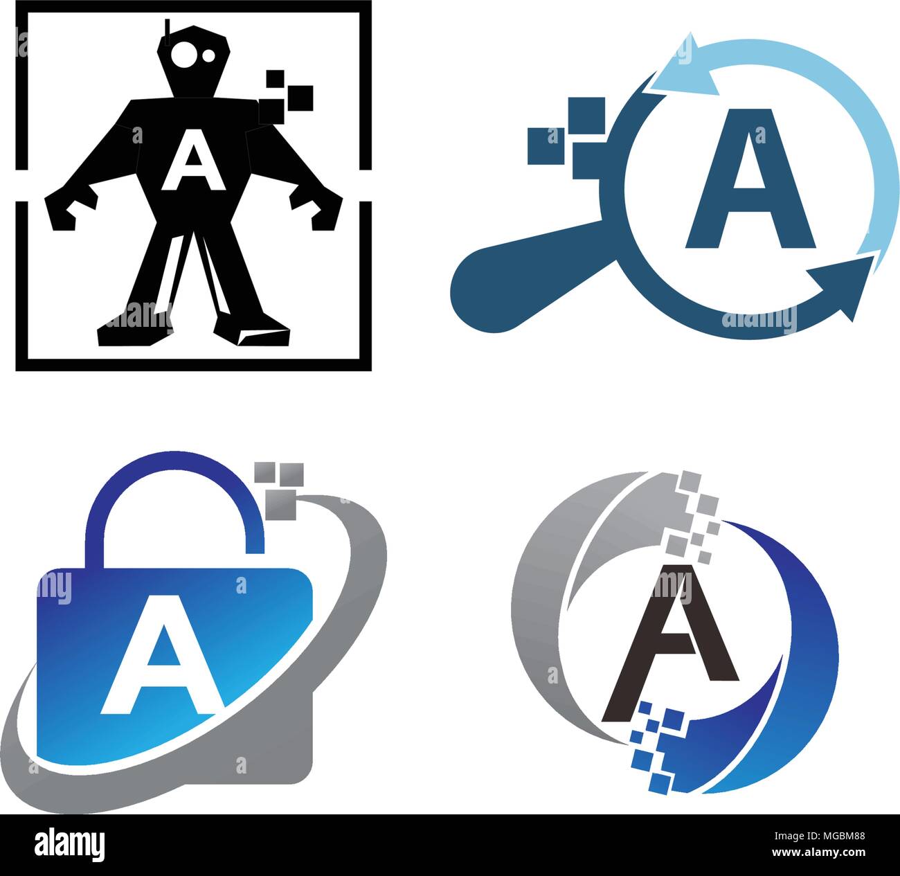 Technology Application A Template Set Stock Vector Image & Art - Alamy