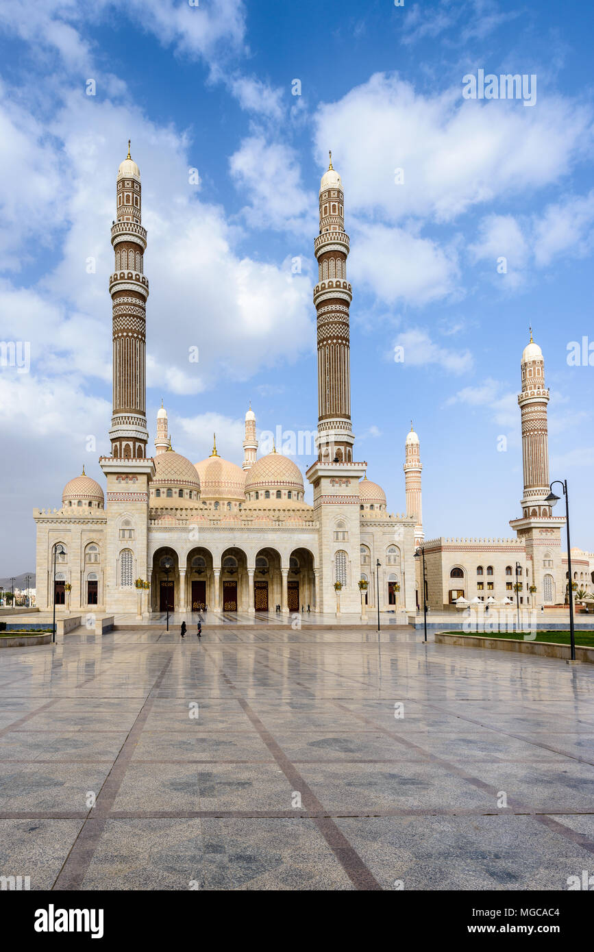 Al Saleh Mosque, Sanaa, Yemen Stock Photo