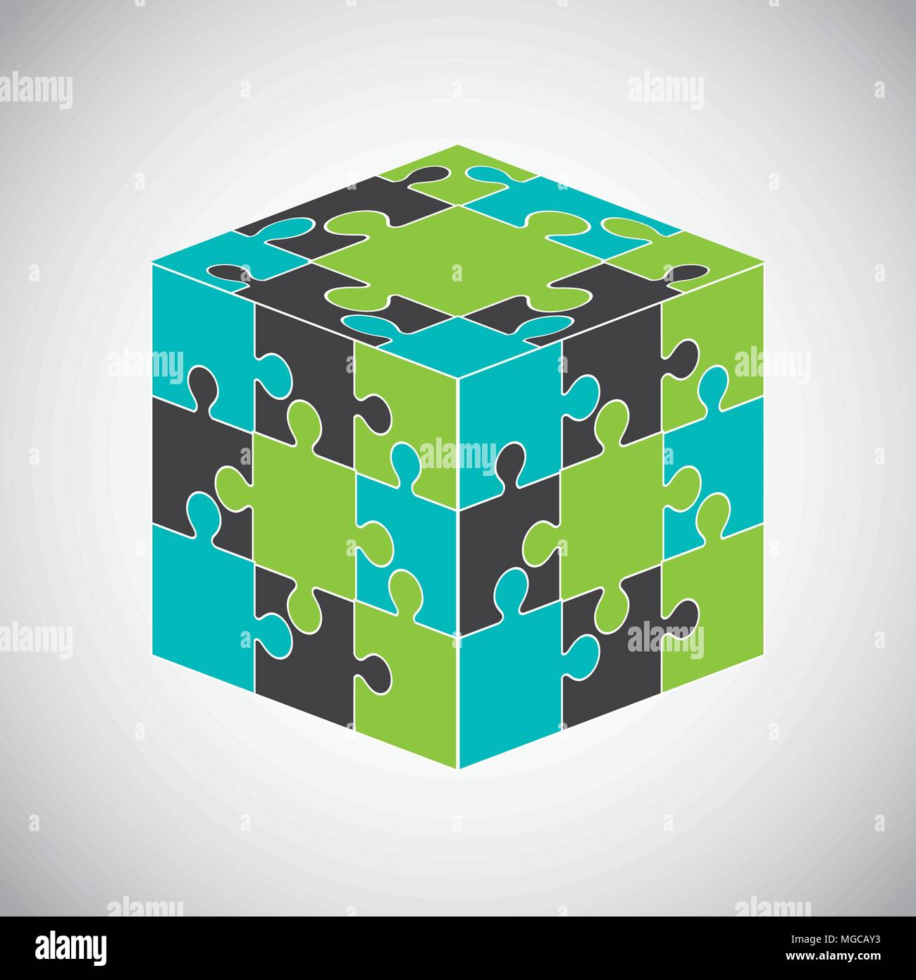 puzzle assembling design, vector illustration eps10 graphic Stock Vector