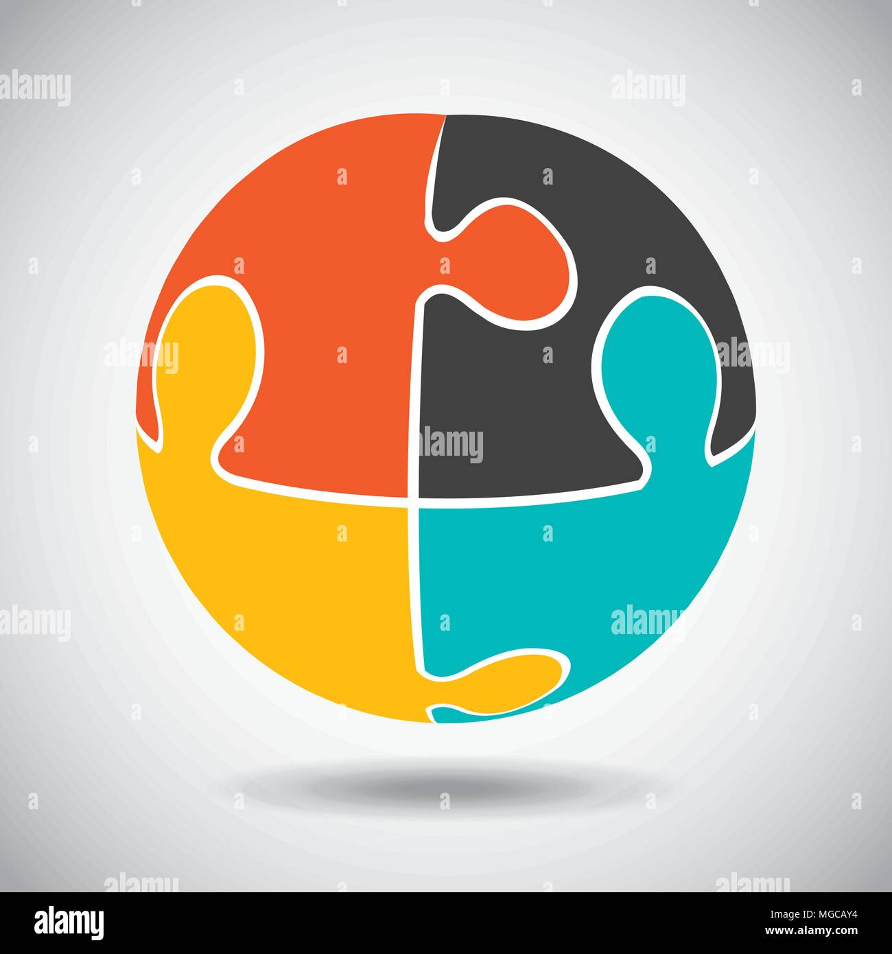 puzzle assembling design, vector illustration eps10 graphic Stock Vector