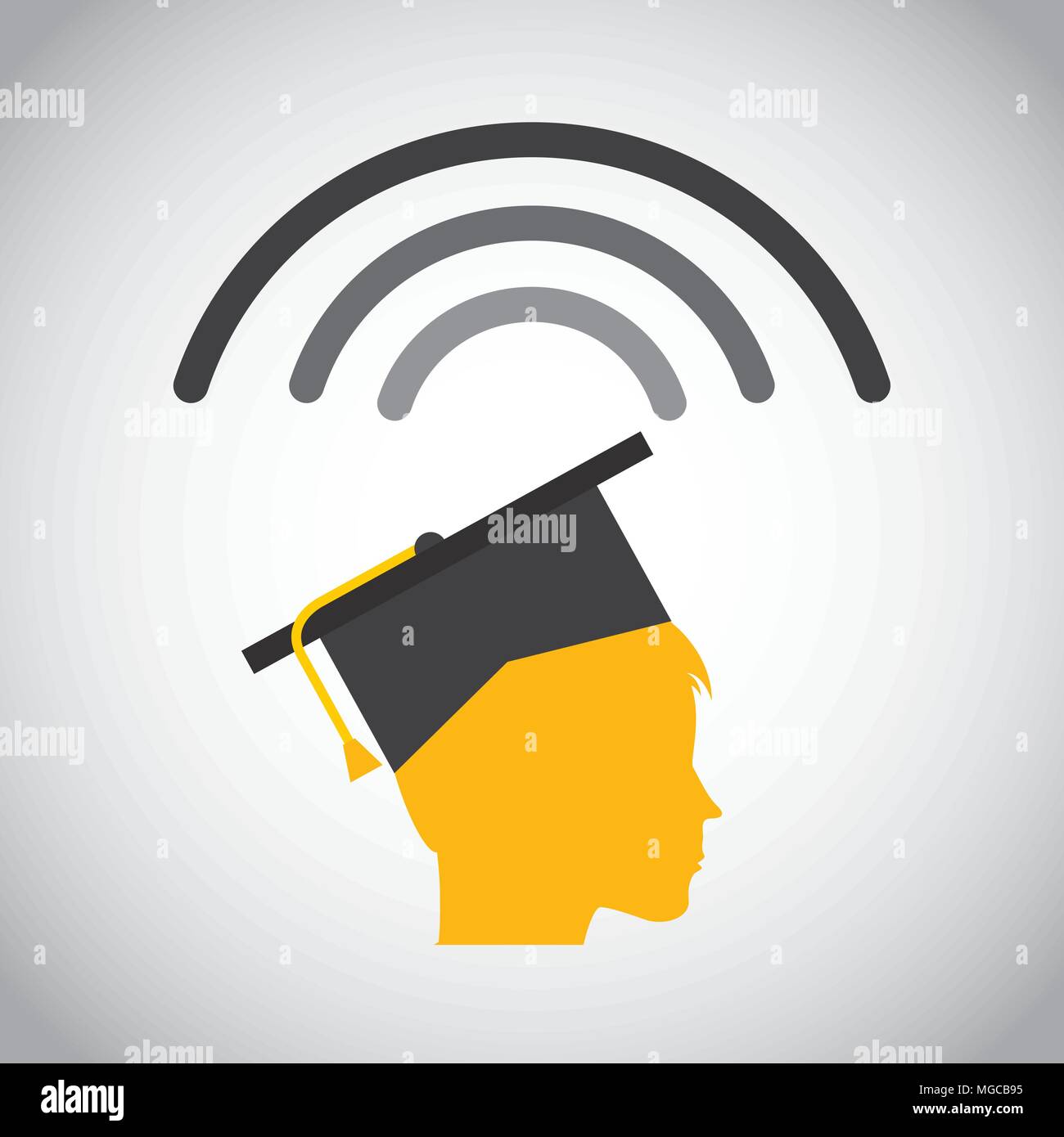 High school student back of head Stock Vector Images - Alamy