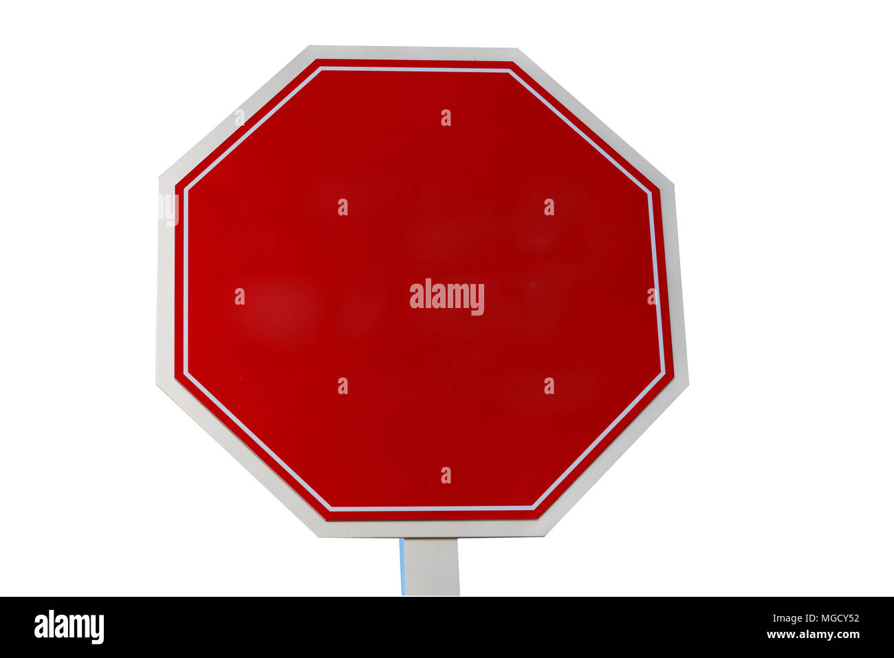 A blank red stop sign on white background Stock Photo Alamy
