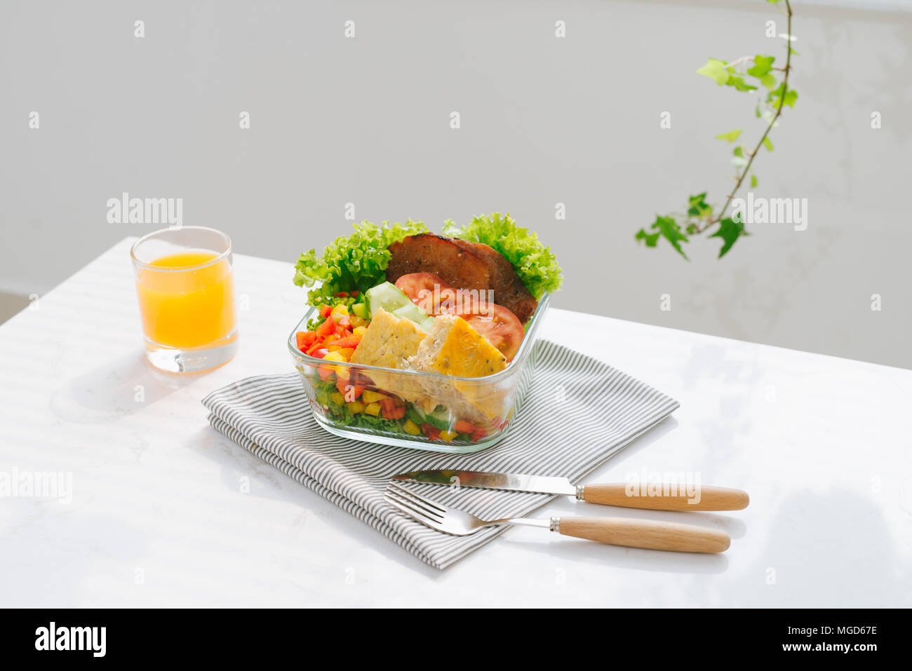 Food in the office. Healthy lunch for work Stock Photo - Alamy