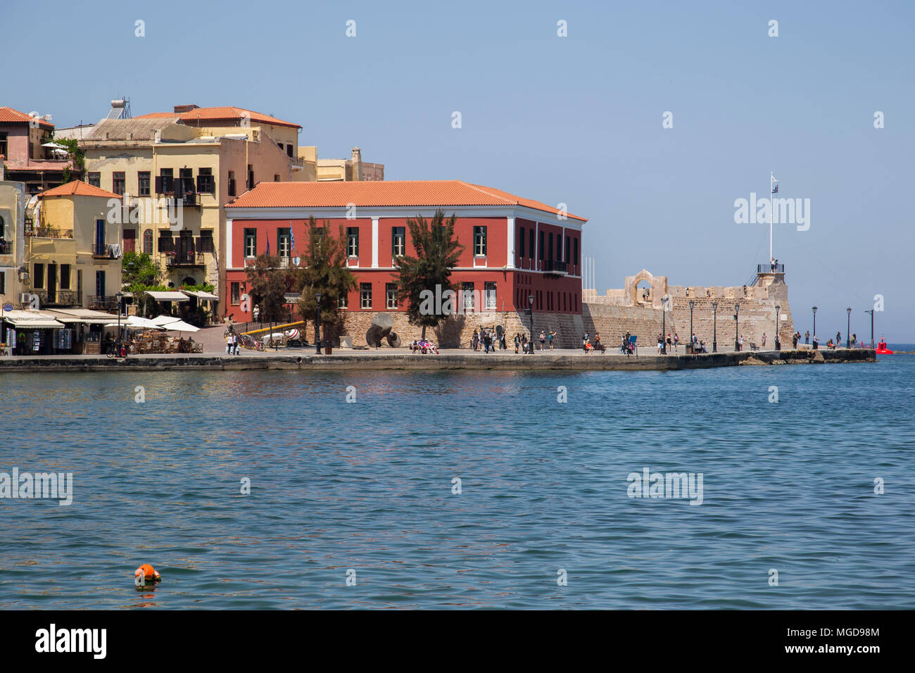 View of Chania city port Crete