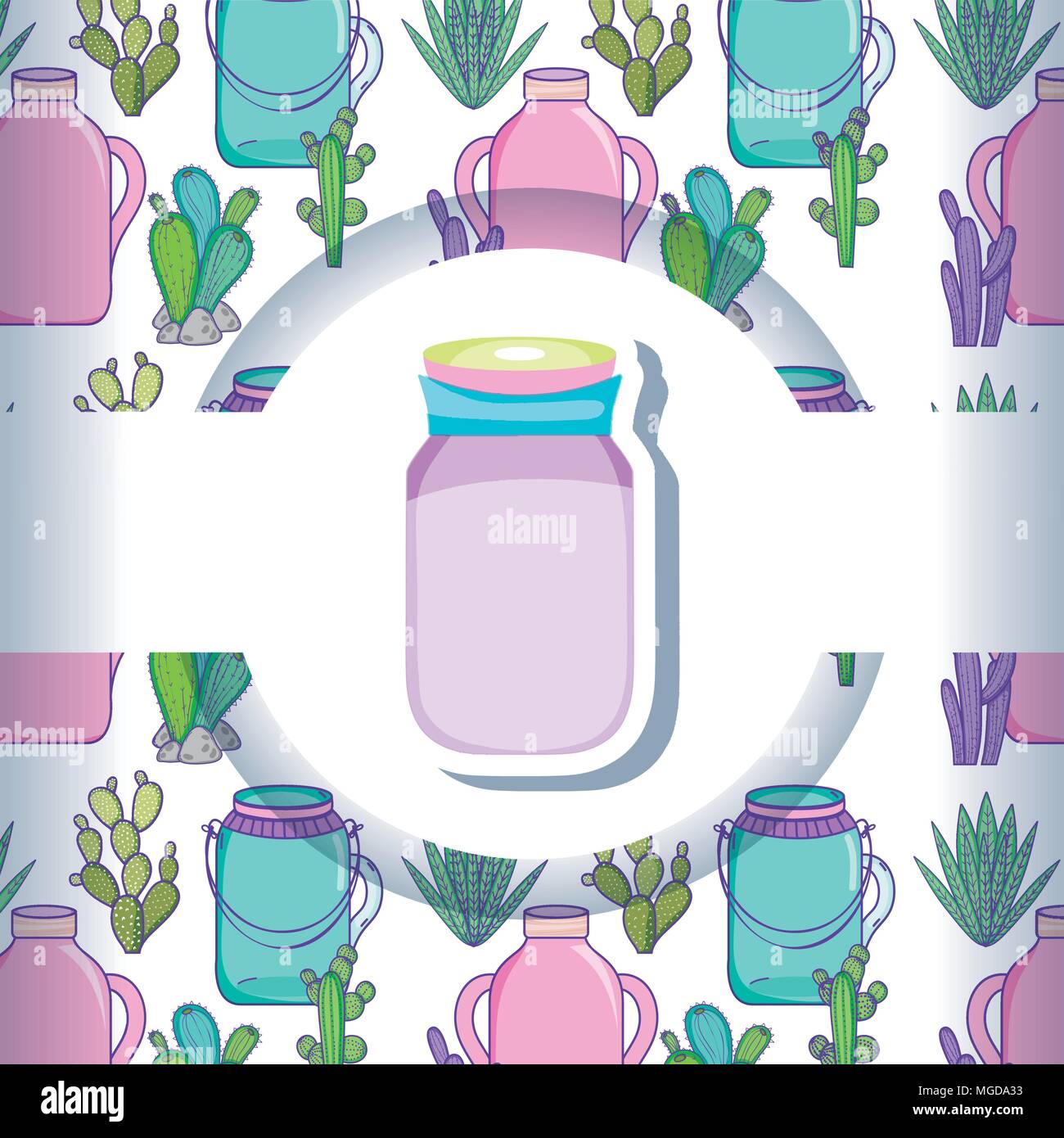 Mason jar with pattern background Stock Vector Image & Art - Alamy