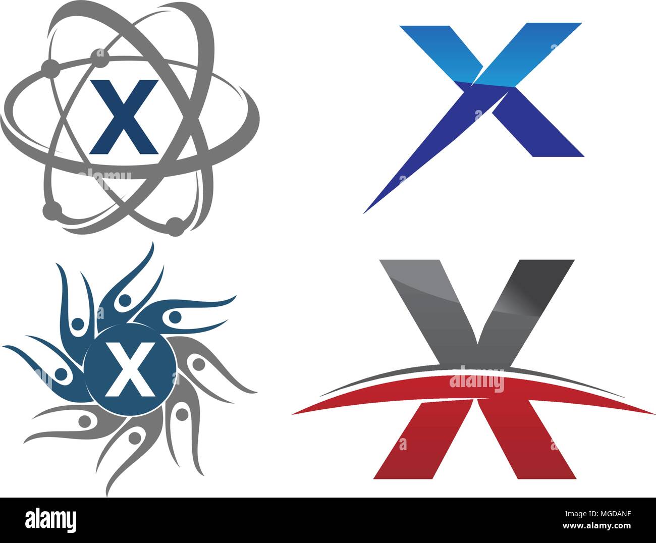 Logotype X Modern Template Set Stock Vector Image & Art - Alamy