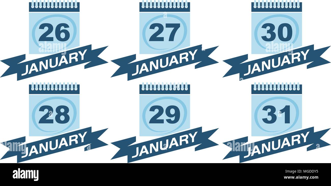 Calendar with Ribbon Set Stock Vector Image & Art - Alamy