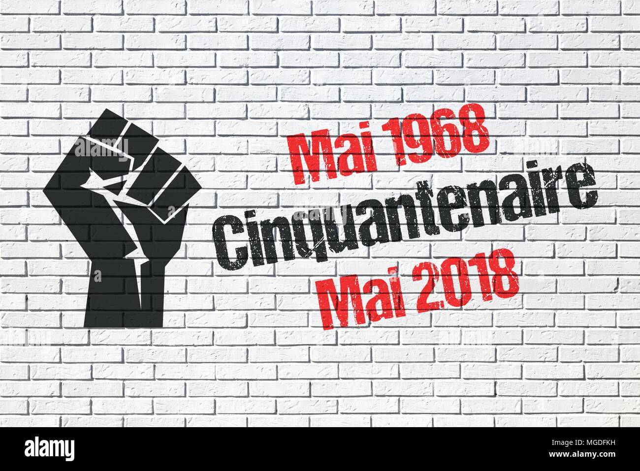 May 1968 events in France, 50th anniversary Stock Photo