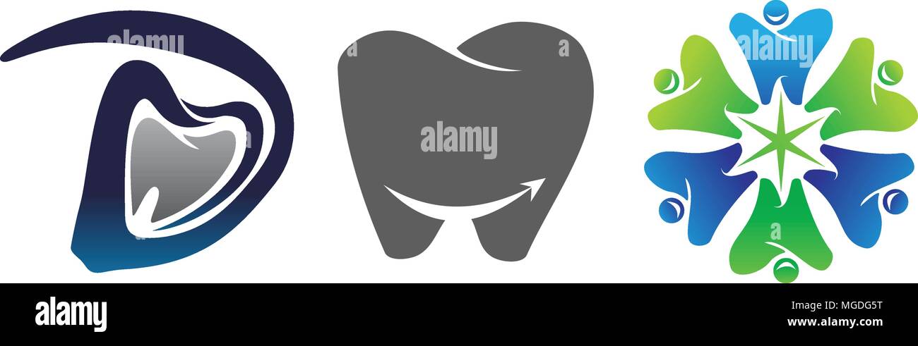 Dental Care Template Set Stock Vector