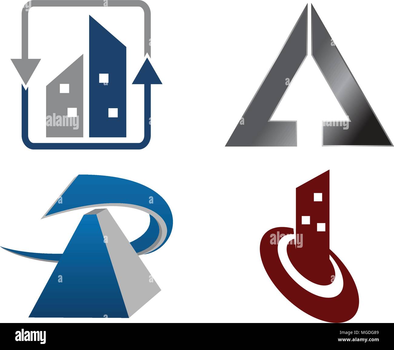 Real Estate Template Set Stock Vector