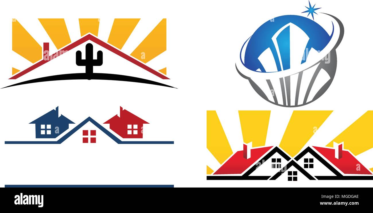 Real Estate Template Set Stock Vector