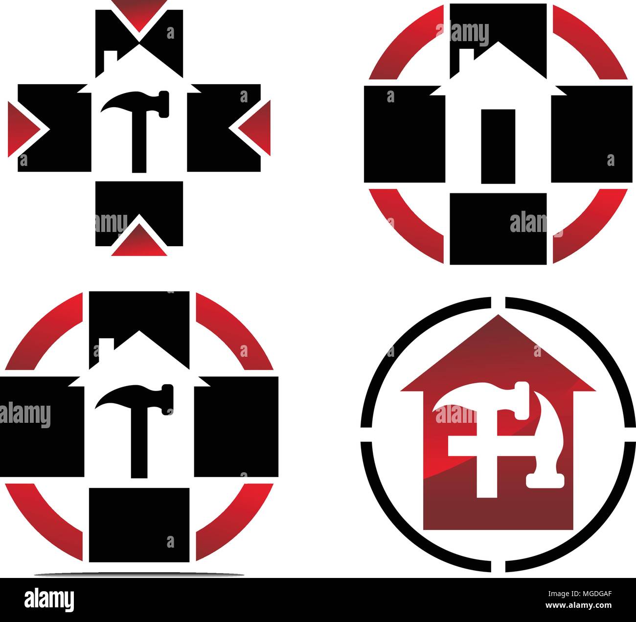 Real Estate Template Set Stock Vector
