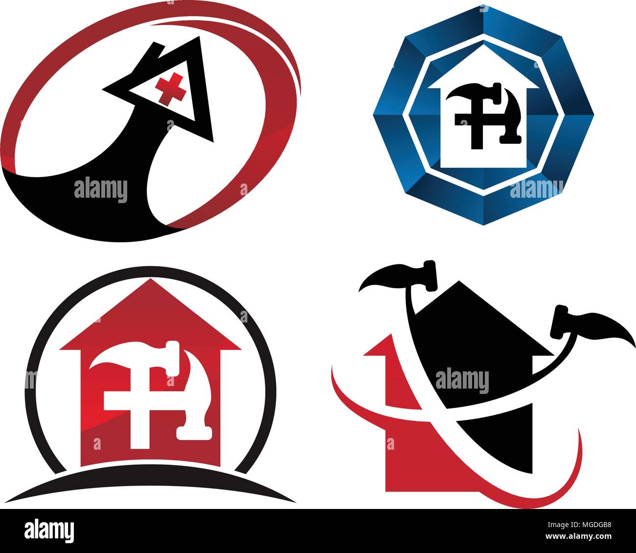 Real Estate Template Set Stock Vector
