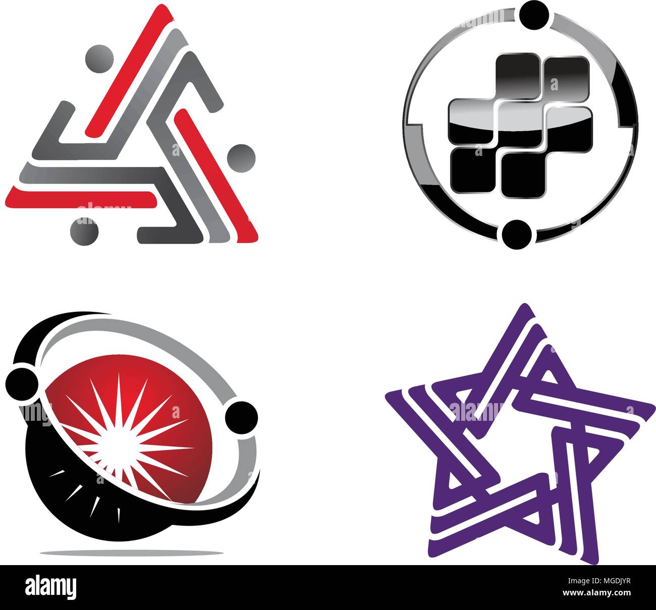 Success Life Coaching Set Stock Vector