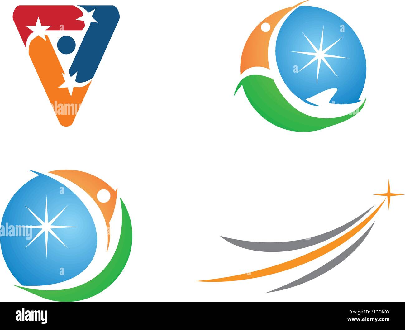 Success Life Coaching Set Stock Vector