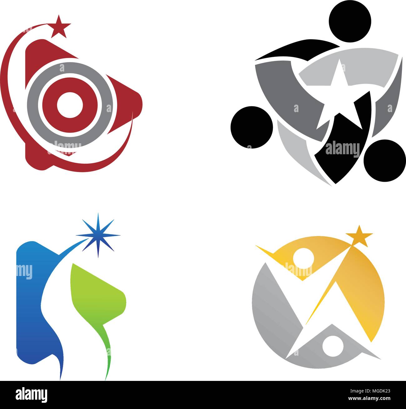 Success Life Coaching Set Stock Vector