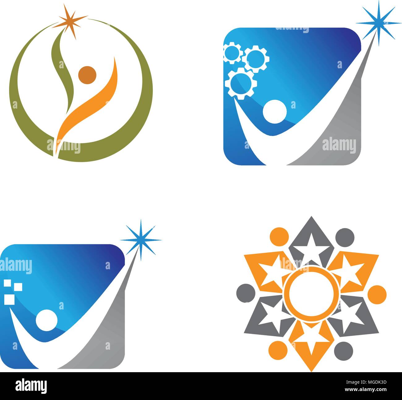 Success Life Coaching Set Stock Vector