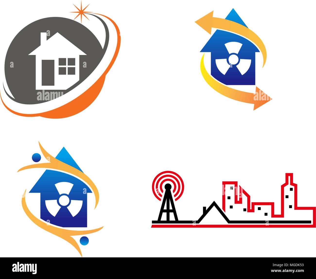 Home Real Estate Set Stock Vector Image & Art - Alamy