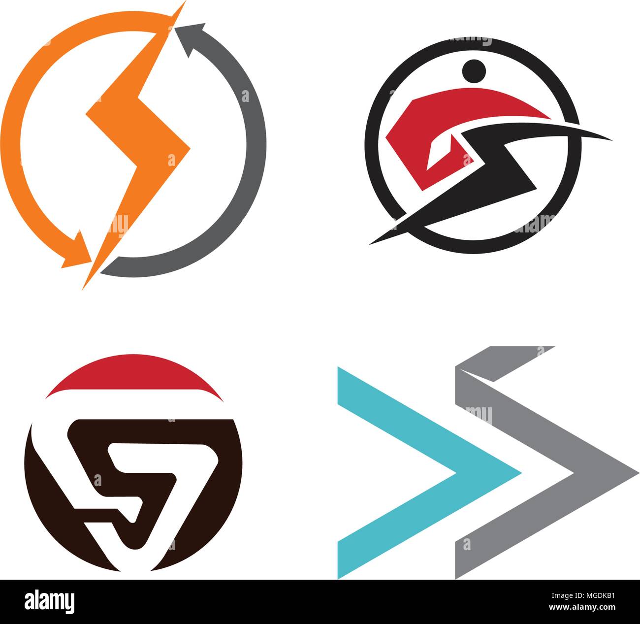 Logotype Modern Template Set Stock Vector