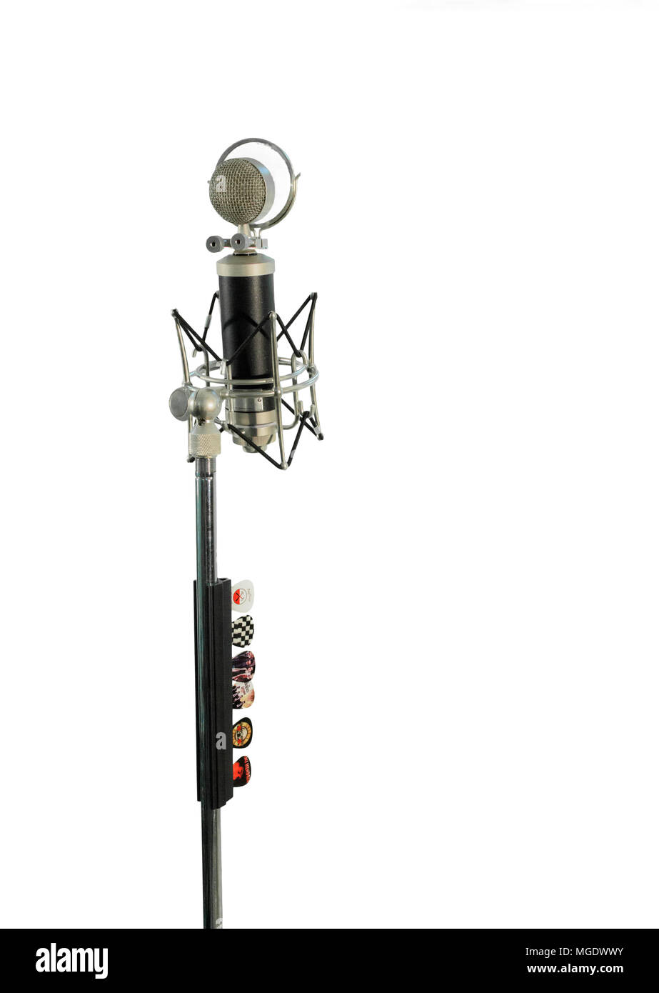 Vocal condenser microphone with wind screen isolated on white background Stock Photo Alamy