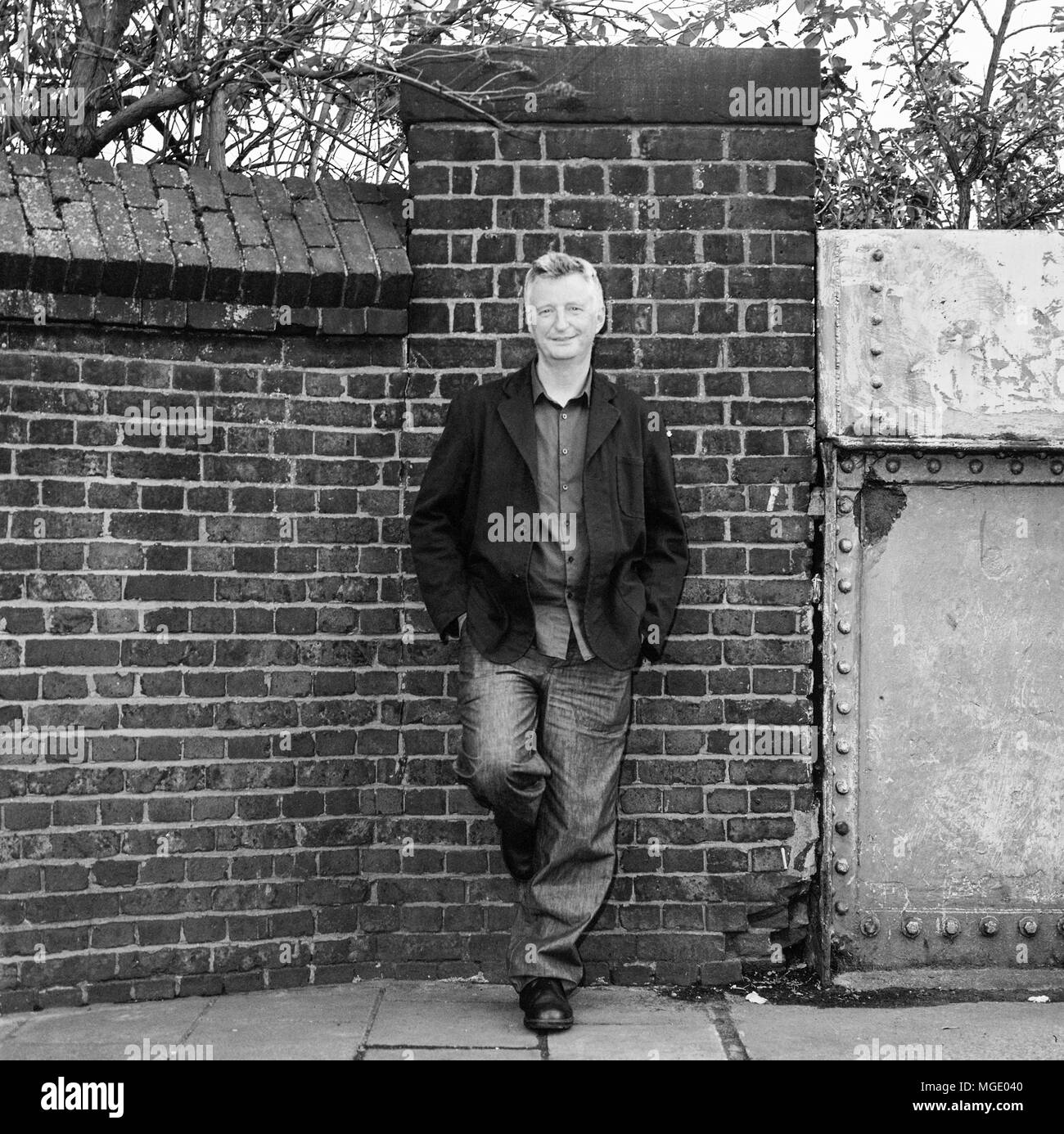 Billy Bragg, English singer-songwriter and left-wing activist photographed in West London, England, United Kingdom. Stock Photo
