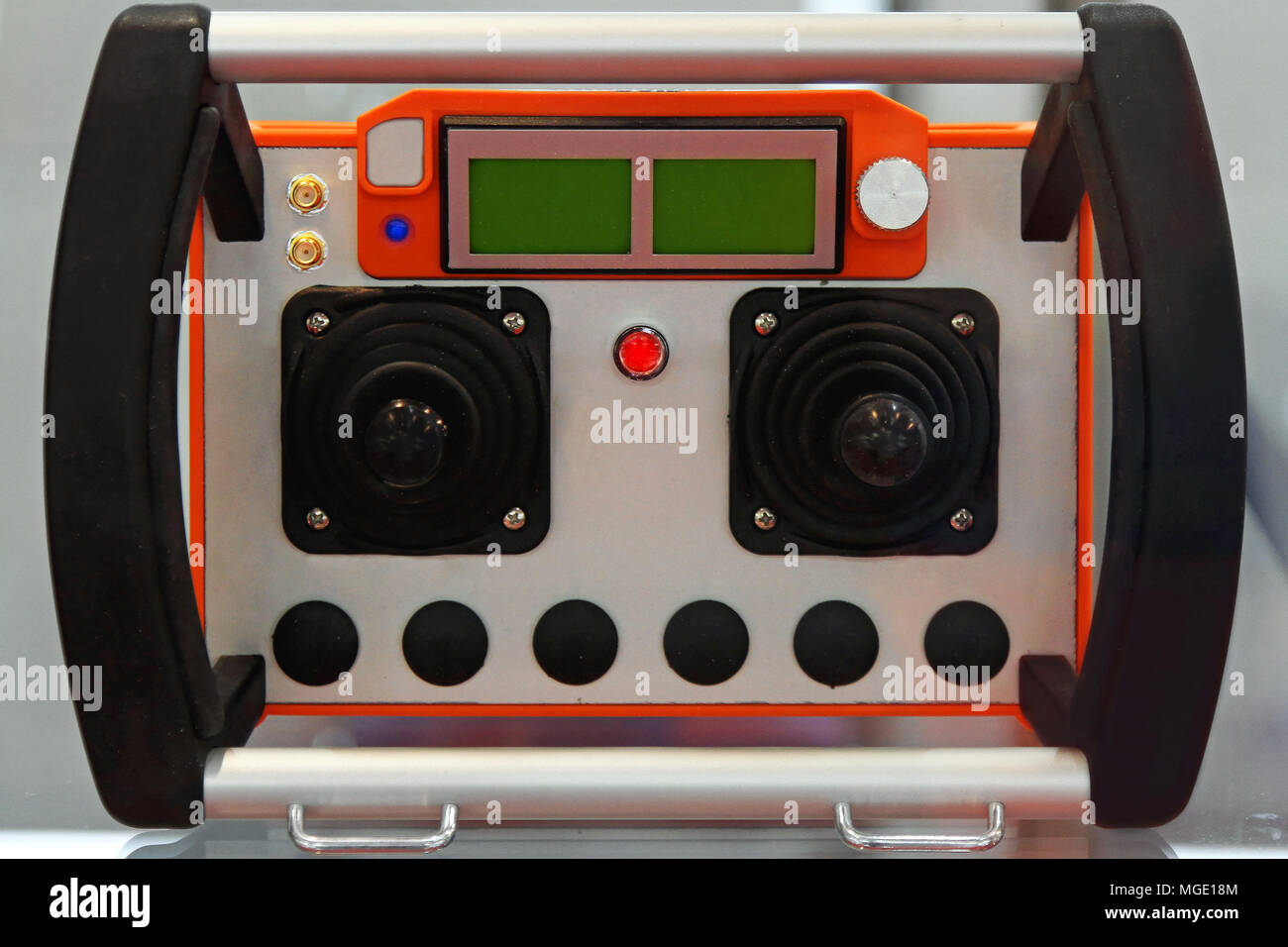 Industrial wireless remote control unit for construction crane Stock