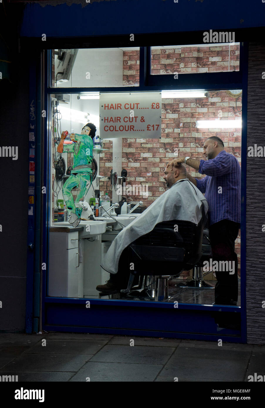 Hairdresser and beauty salon in Brick Lane,London,England,UK Stock