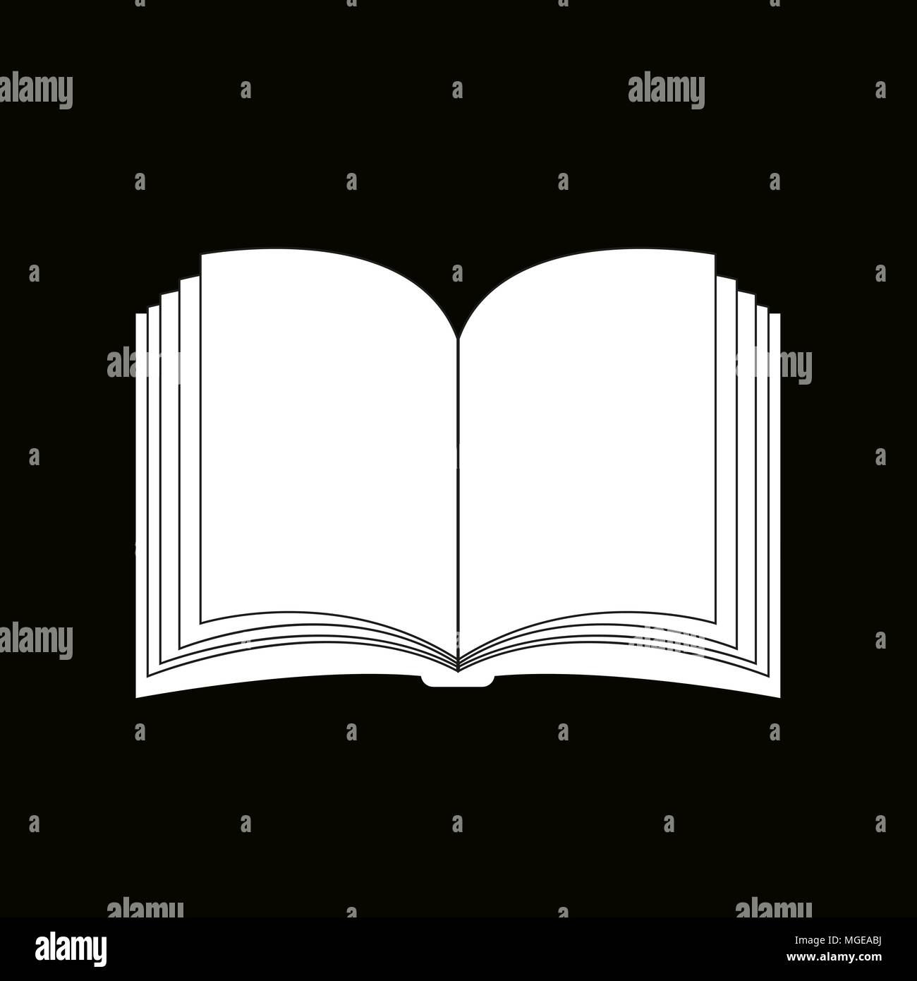 open book vector symbol icon design. Beautiful illustration isolated on  white background Stock Photo - Alamy