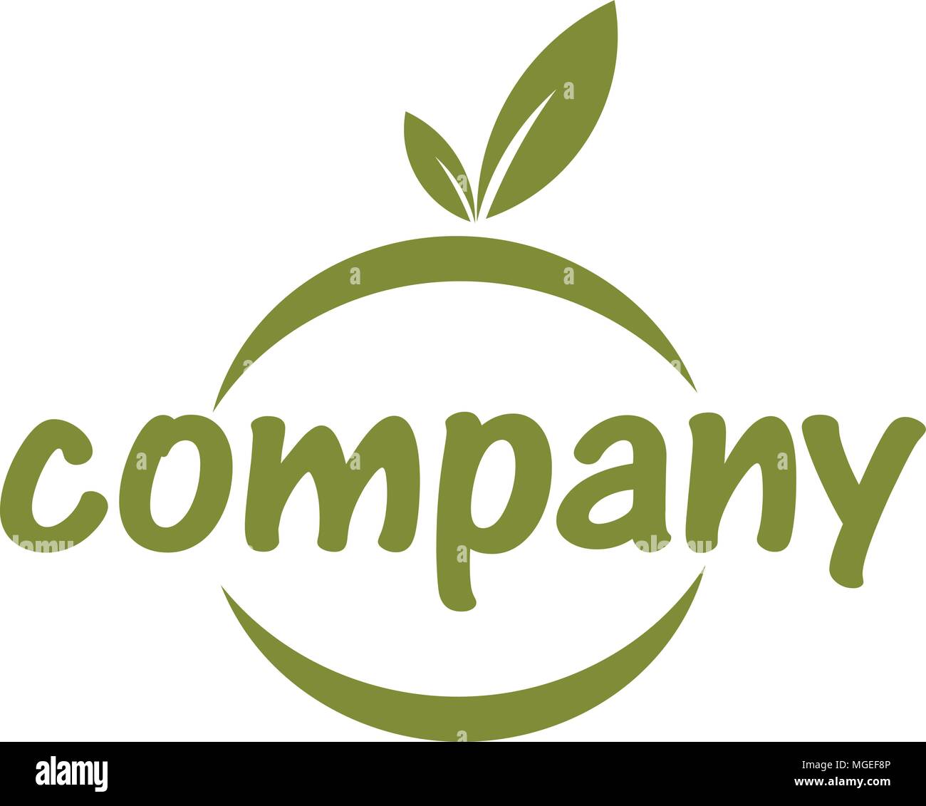 abstract fruit simple geometric element logo vector, Fresh juice drink Stock Vector