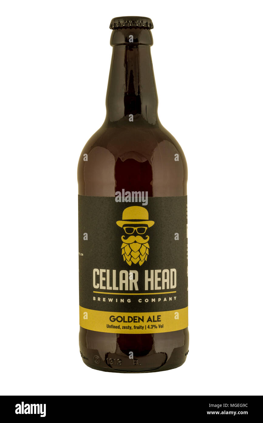 Cellar Head Brewing Company Golden Ale bottled beer. Stock Photo
