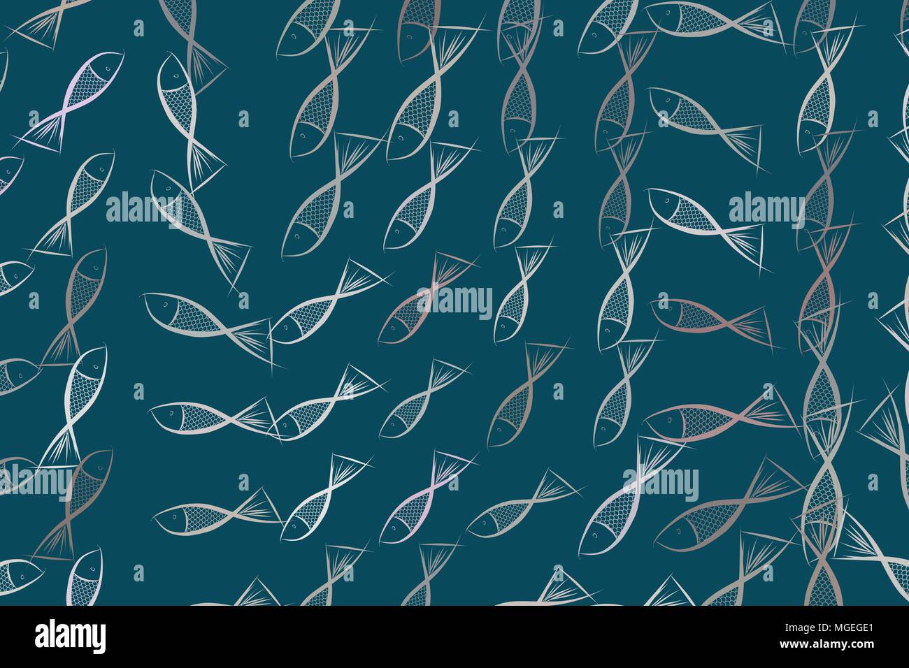 Color fish illustrations background, hand drawn. Vector graphic Stock ...