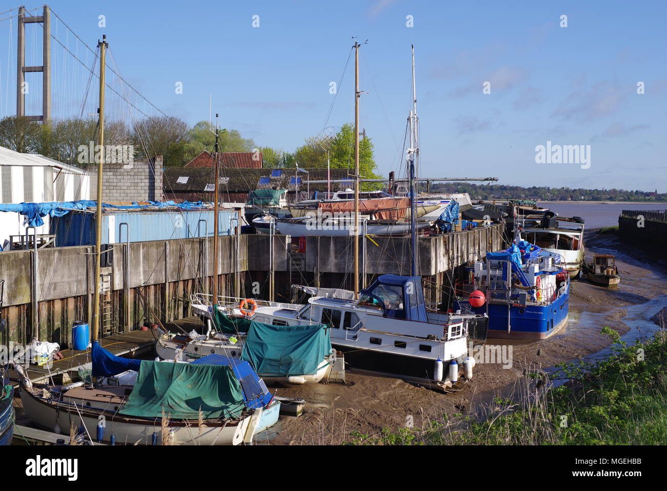 Barton on Humber Haven close to Humber Bridge, Northern UK Stock Photo