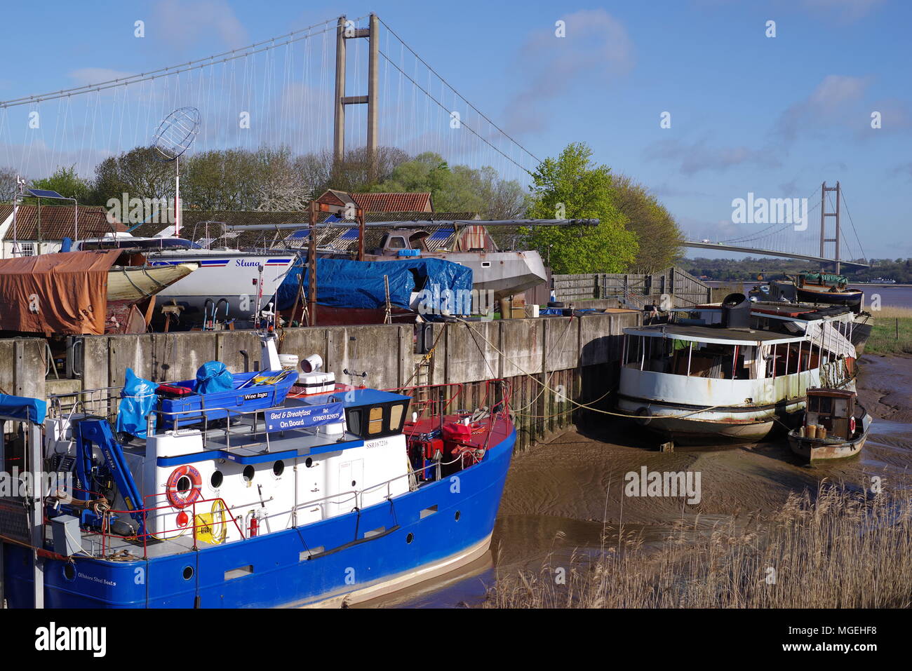 Barton on Humber Haven close to Humber Bridge, Northern UK Stock Photo