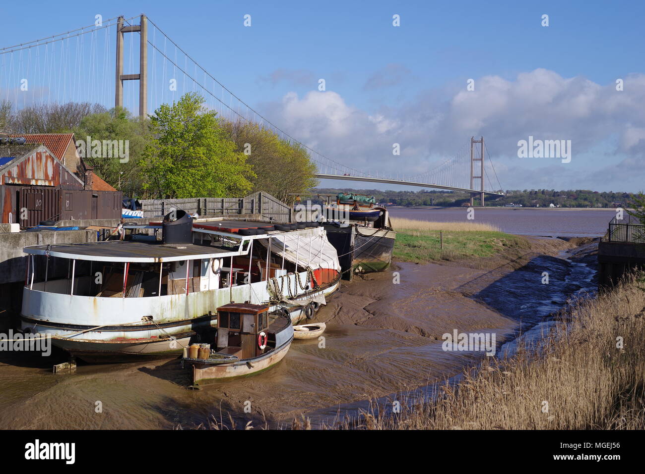 Barton on Humber Haven close to Humber Bridge, Northern UK Stock Photo