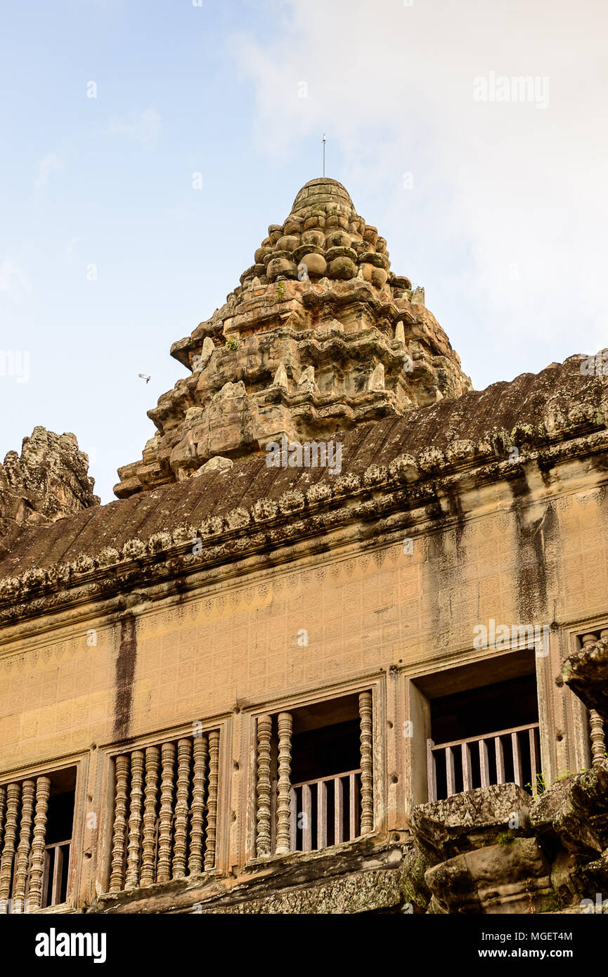 Close view of the Angkor Wat, Cambodia, the largest religious monument