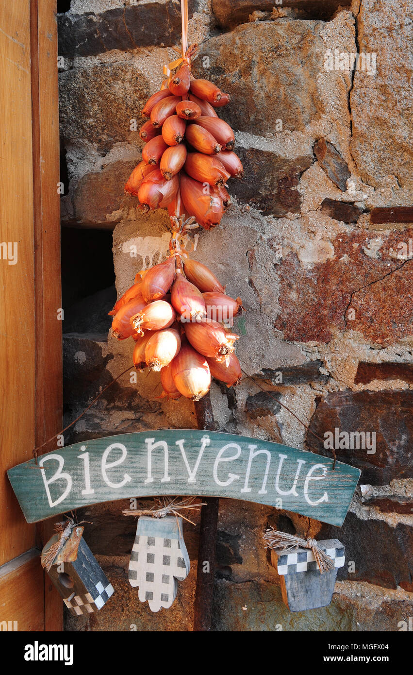 French shallots for sale at La Ferme des Beaux Bois, a local producer